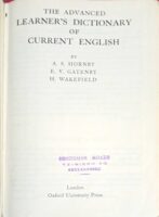 The Advsnced Learner's Dictionary of Current English