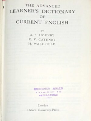 The Advsnced Learner's Dictionary of Current English
