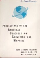 Proceedings of the American Congress on Surveying and Mapping