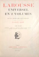 Larousse Universel en 2 volumes nouveau dictionnaire encyclopedique